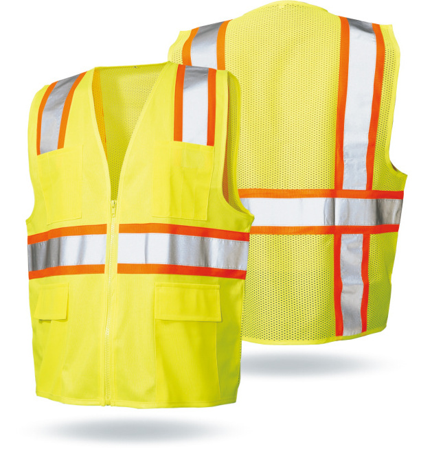 Mesh running vest, High Visibility Safety Vest Running Reflective Gear