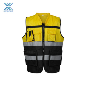 LX Low MOQ EN20471 Safety Vest Reflective Waistcoat Industrial Safety Vest Construction Vest Class 2