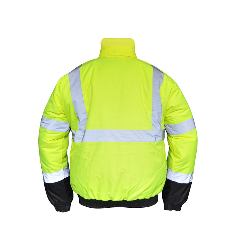 Cheap warning clothing workwear EN2047 uniform reflective safety bomber jackets