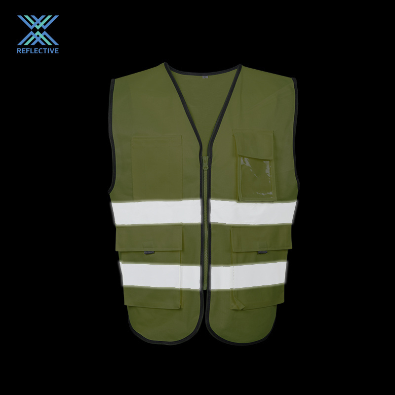 LX Wholesale Low MOQ Engineer Safety Vest EN 20471 Industrial Vest Class 2 Reflective Waistcoat