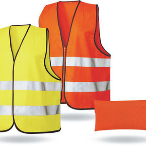 High quality 100%polyester tricot fabric reflective vest with pocket  class 2