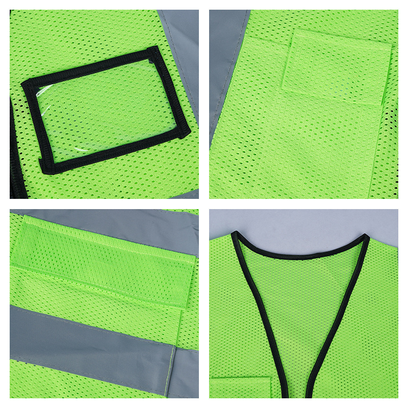 LX Low MOQ Cheap Price Green Safety Vest Reflective Waistcoat EN 20471 Safety Vest Class 2 With Logo