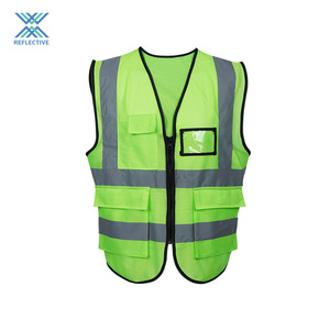 LX Low MOQ Cheap Price Green Safety Vest Reflective Waistcoat EN 20471 Safety Vest Class 2 With Logo