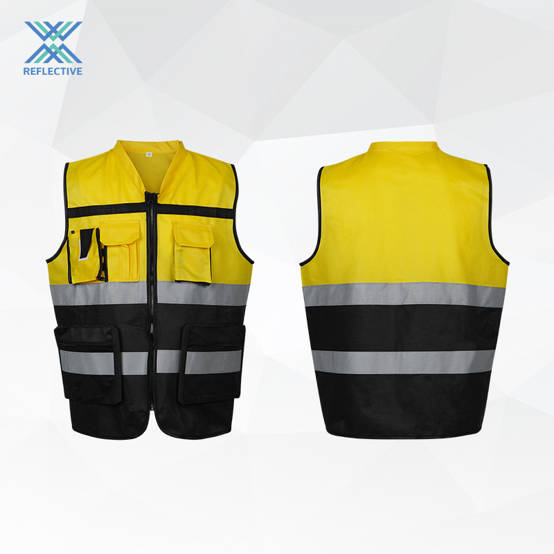 LX Low MOQ EN20471 Safety Vest Reflective Waistcoat Industrial Safety Vest Construction Vest Class 2