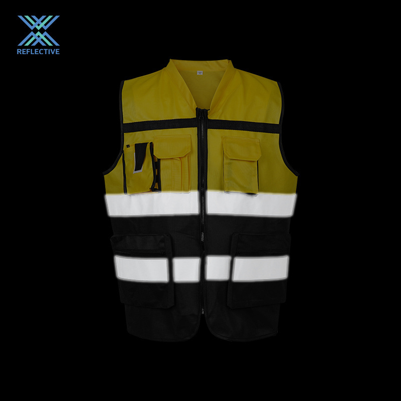 LX Low MOQ EN20471 Safety Vest Reflective Waistcoat Industrial Safety Vest Construction Vest Class 2