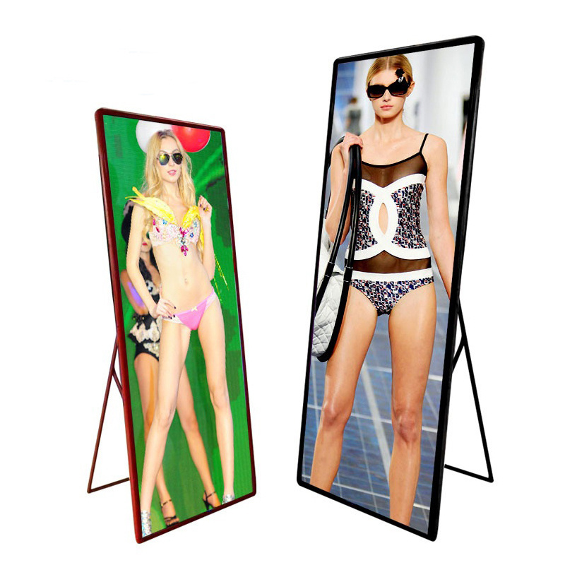 Shopping mall P3mm floor standing indoor led moving adverting display HD smart  poster led screen