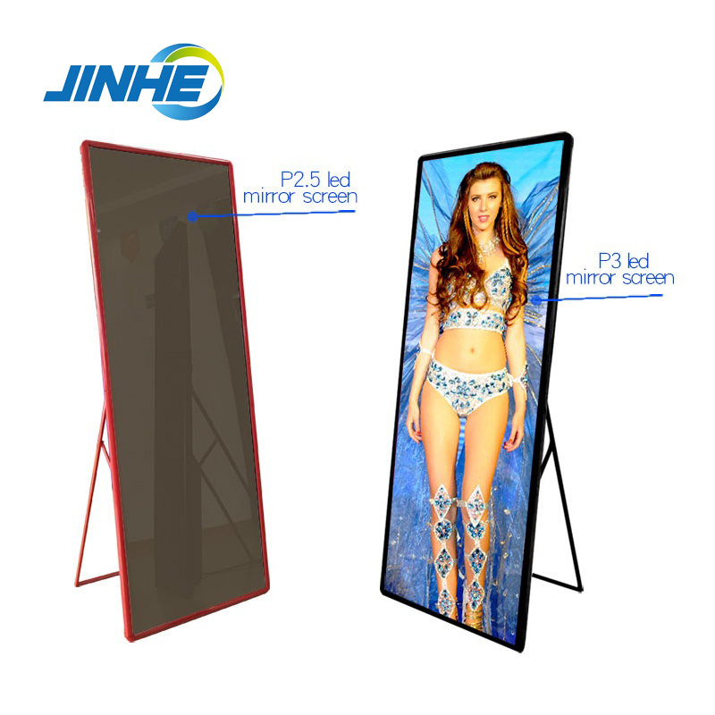 Shopping mall P3mm floor standing indoor led moving adverting display HD smart  poster led screen