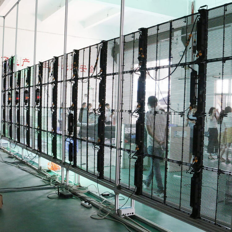 LED Soft Film Transparent Display Screen Transparent Double Sided LED Hanging Screens