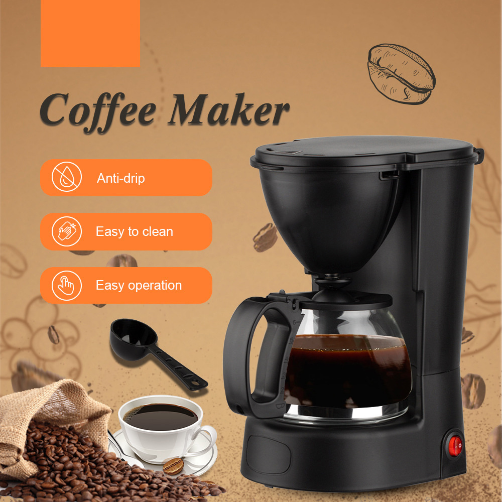 Hotel Room Semi Automatic Mini Electric Office Filter Tea Coffee Maker Machine And Home Small Portable Manual Drip Coffee Maker