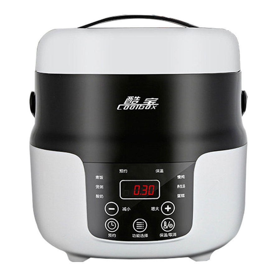 Auto Du 12V 240V 1.8L Fast Cook Rice Cooker 12 V Dc And 240V High Quality 2L Timer Function Cooking Portable Rice Cooker For Car