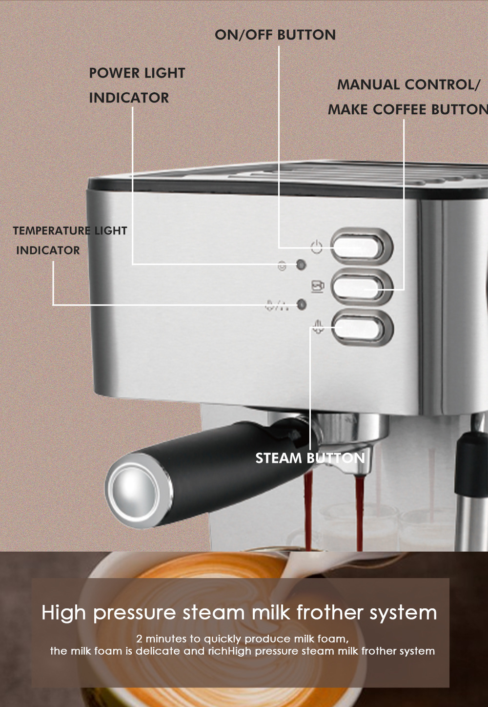 Turkish Super Automatic Espresso Coffee Making Machine Commercial 9Barista Espresso Machine With Milk Tank Frother Coffee Maker