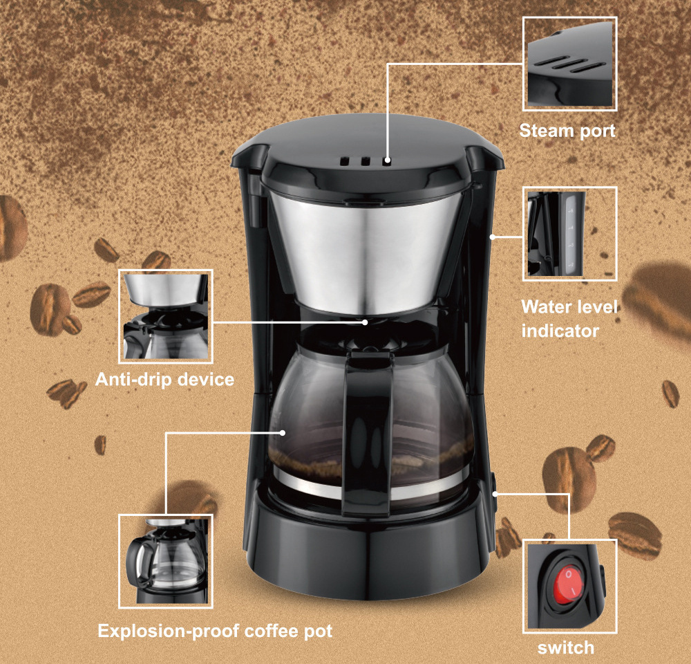 Machine Automatic 10-12 Cups Drip Coffee Maker Machine Vending Maker For 10-12 Cups Electric Smart Other Coffee Maker Machine