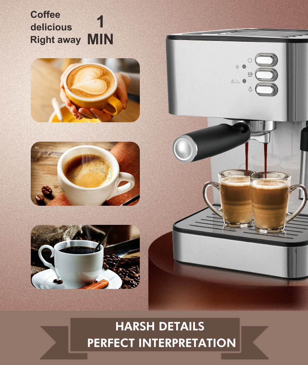 Turkish Super Automatic Espresso Coffee Making Machine Commercial 9Barista Espresso Machine With Milk Tank Frother Coffee Maker