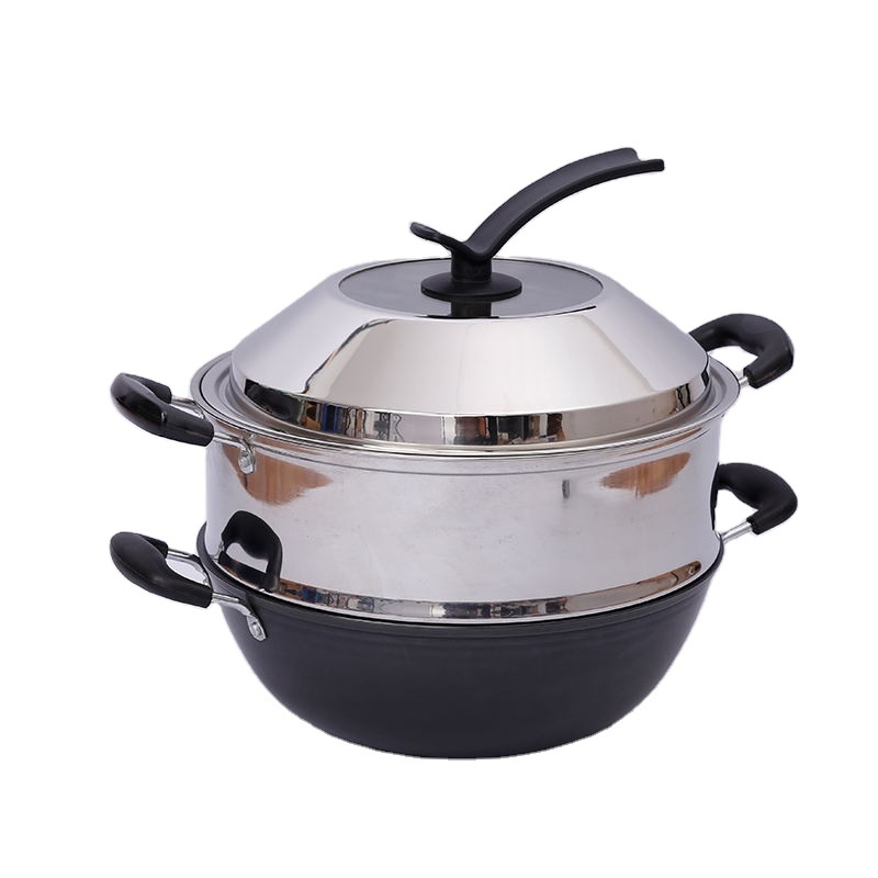 Kitchen Ware Non Stick Fry Pan Cast Iron Non-Stick Double Sided Nonstick Wok And Pot Egg Deep Cookware 2022 Cooking Frying Pans