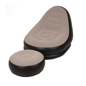 High quality flocked pvc inflatable air chair living room float air sofa