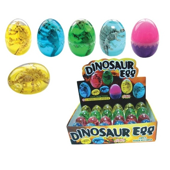 Soft Egg Slime Clear Colorful Crystal Fluffy Slime Scented Fossil Dino Putty Stress Relief Slime With Toy