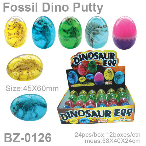 Soft Egg Slime Clear Colorful Crystal Fluffy Slime Scented Fossil Dino Putty Stress Relief Slime With Toy