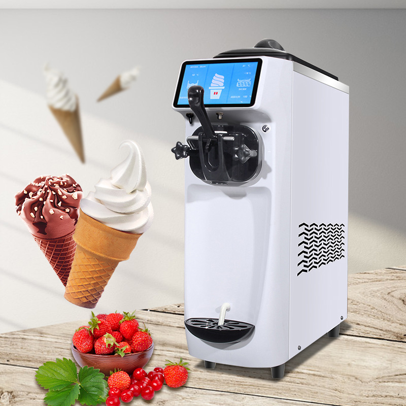 Coffee Shop Ice Cream Machine Commercial Soft Serve Ice Cream Making Machine 220v Small Mini Soft Home Ice Cream Maker