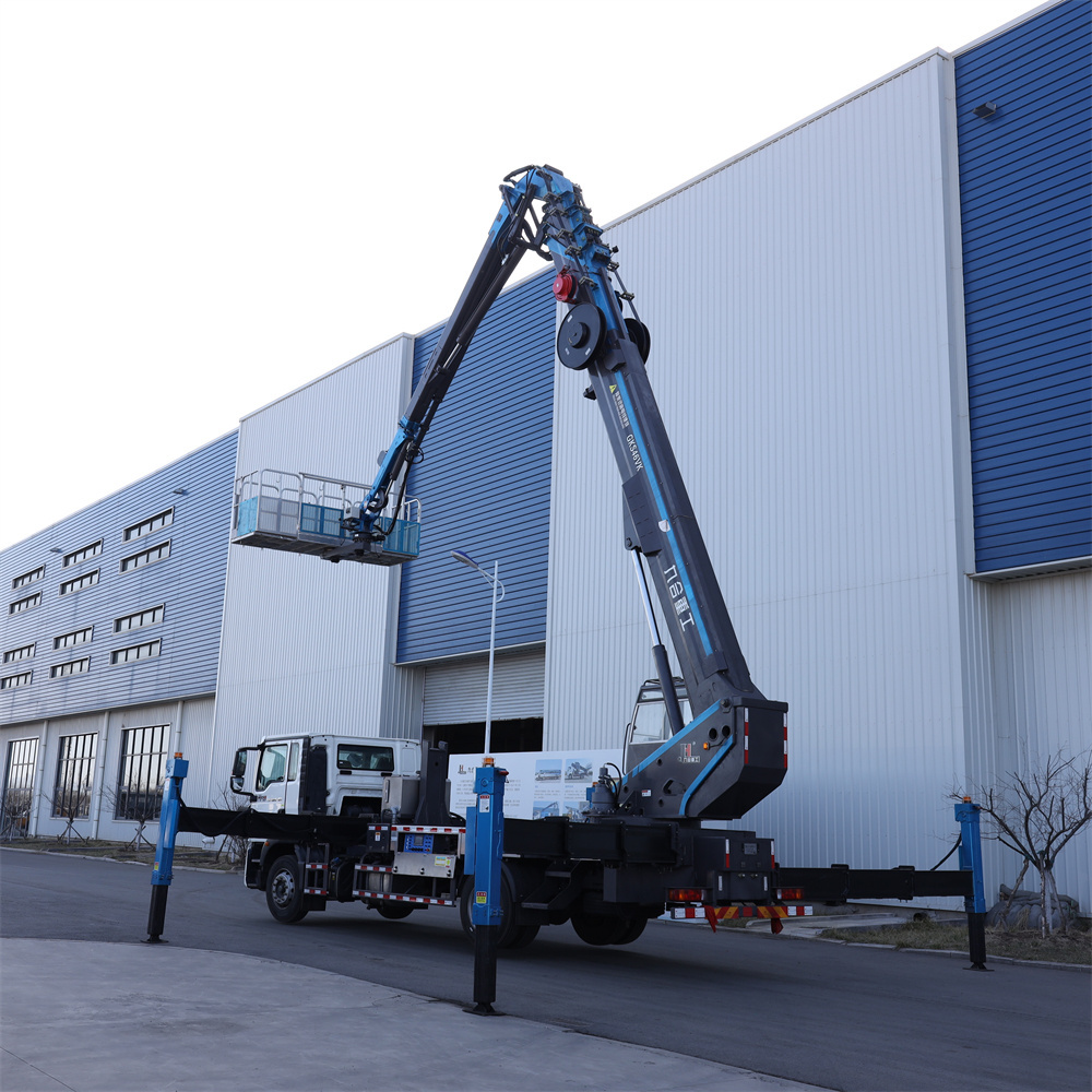 JIUHE 45VK Truck Mounted Aerial Telescopic Manlift Bucket Lift Truck China Aerial Working Platform Truck