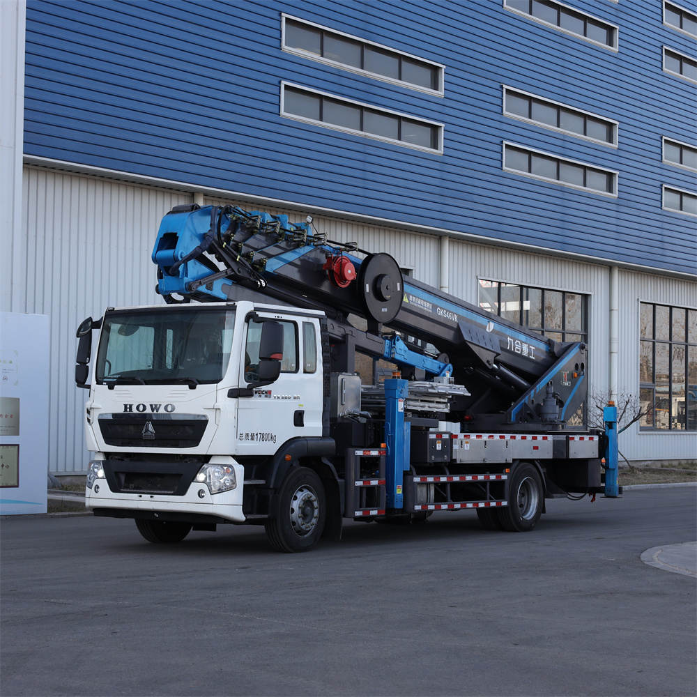 JIUHE 45VK Truck Mounted Aerial Telescopic Manlift Bucket Lift Truck China Aerial Working Platform Truck