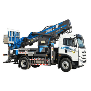 JUHE 38M Hydraulic Truck Mounted Aerial Telescopic Access Ladders Bucket Truck Boom Lift Aerial Manlift Work Platform Truck