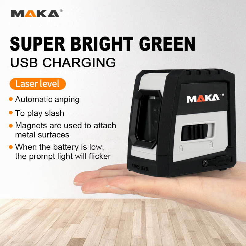 MAKA Laser wavelength Green 520nm Class II laser standard Cheap Line Anti Drop Stable Performance Waterproof Design Laser Level