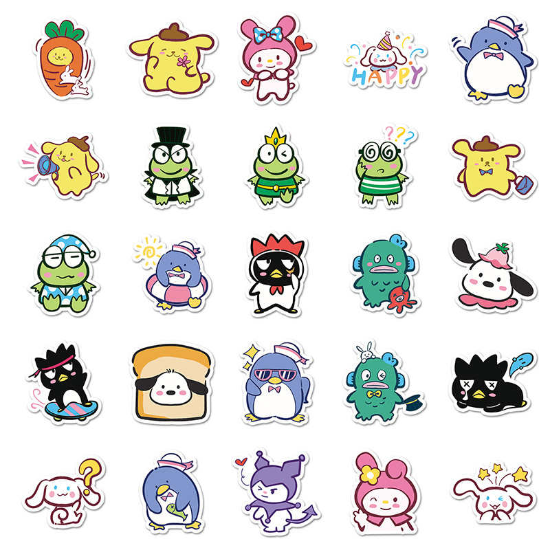 50PCS High Quality Decoration Customization Anime Sticker Custom Hand-painted Sanrio Stickers