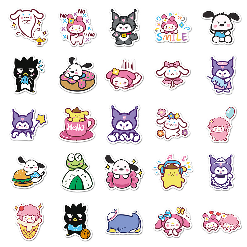 50PCS High Quality Decoration Customization Anime Sticker Custom Hand-painted Sanrio Stickers