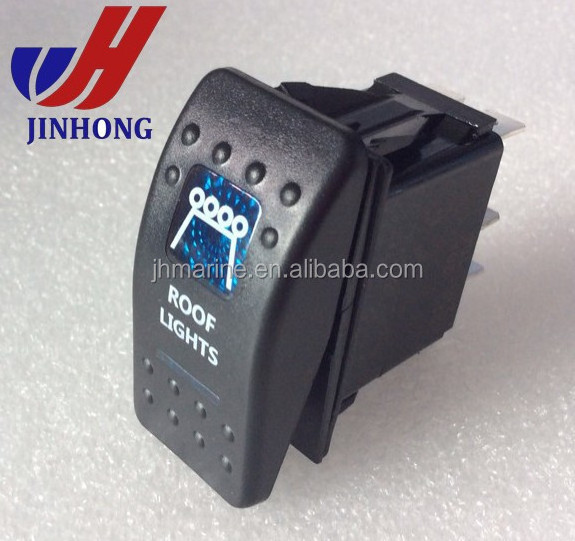 Marine waterproof Rocker switch 12V 24V ON/OFF laser switch