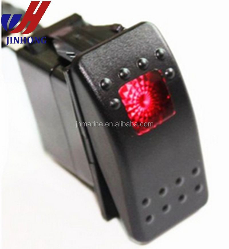 Marine waterproof Rocker switch 12V 24V ON/OFF laser switch