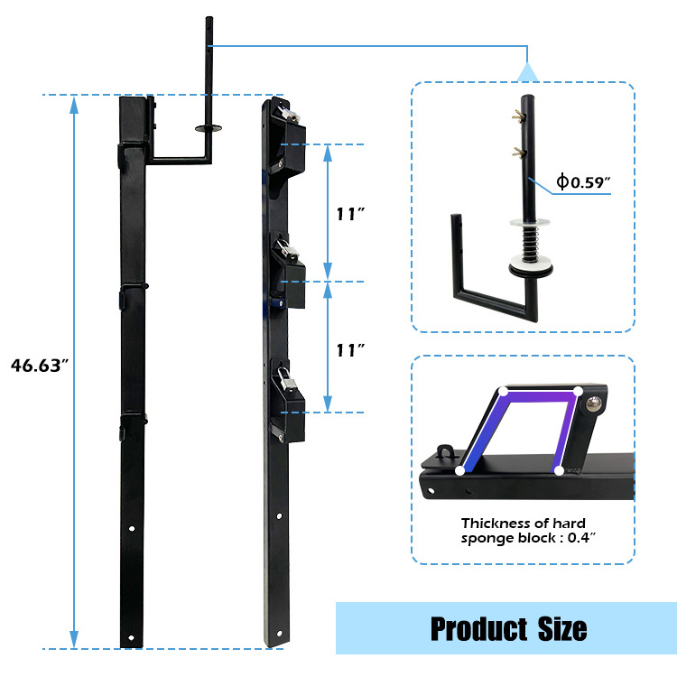 JH-Mech Unique Design Carrier Mount On Pickup Open Trailers Weed Trimmer Rack