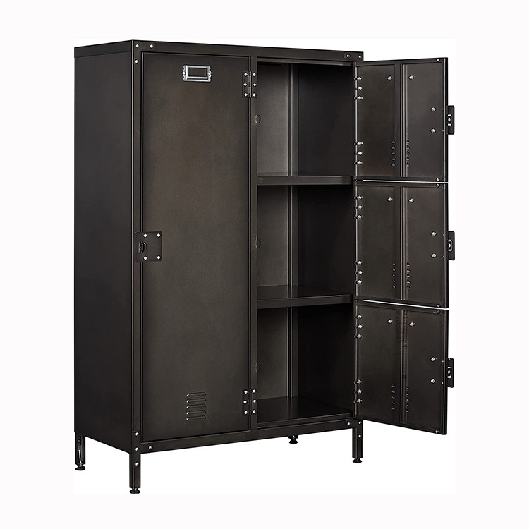 JH-Mech Metal Cabinet Storage Stylish Multifunctional Easy to Move with Wheels Metal Steel Vertical Filling Cabinet