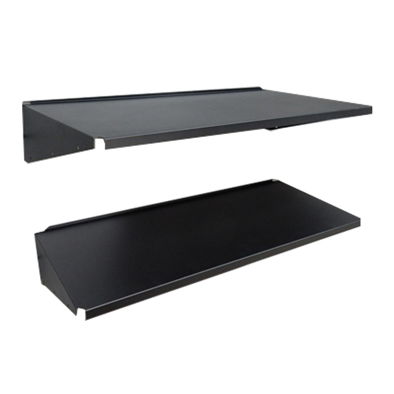 JH-Mech OEM Black Metal Powder Coated Anti-falling Retail Shop Shoes Display Shelving System Metal SlatWall Shelf