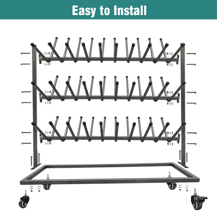 JH-Mech Metal Shoe Display Rack with Four 360 Degrees Caster Wheels Flexible Mobility 30 Pairs Stainless Steel Mobile Boot Rack