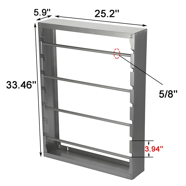 JH-Mech Wire Spool Rack Customized High Quality Compact Design Holds Black Powder Coated Carbon Steel Cable Caddy