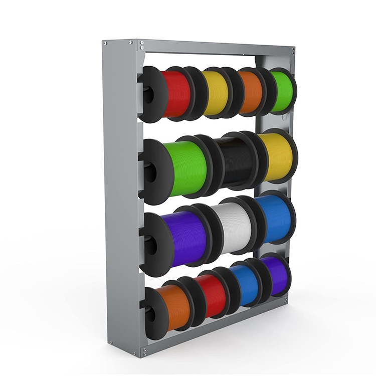 JH-Mech Wire Spool Rack Customized High Quality Compact Design Holds Black Powder Coated Carbon Steel Cable Caddy