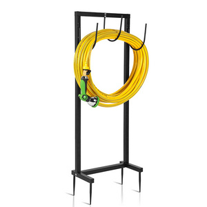 JH-Mech Upgrade Durable Base Hose Storage Hose Stand For Garden Outside Yard Storage Free Standing Coiled Garden Hose Holder