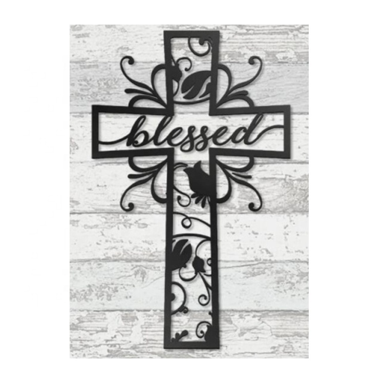 JH-Mech Christian Cross Home Decor Powder Coated Metal Wall Arts