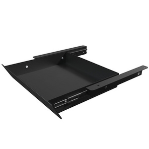 JH-Mech 60-Degree Tilt Panel Under Desk Mounted Sliding Drawer 15'' Long & 9'' Deep Durable Pull Out Metal Under Table Drawer