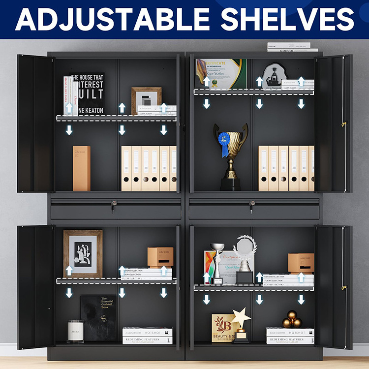 JH-Mech Sturdy and Durable Storage Adjustable Shelve Multipurpose Steel Tool Storage Cabinet With Drawers