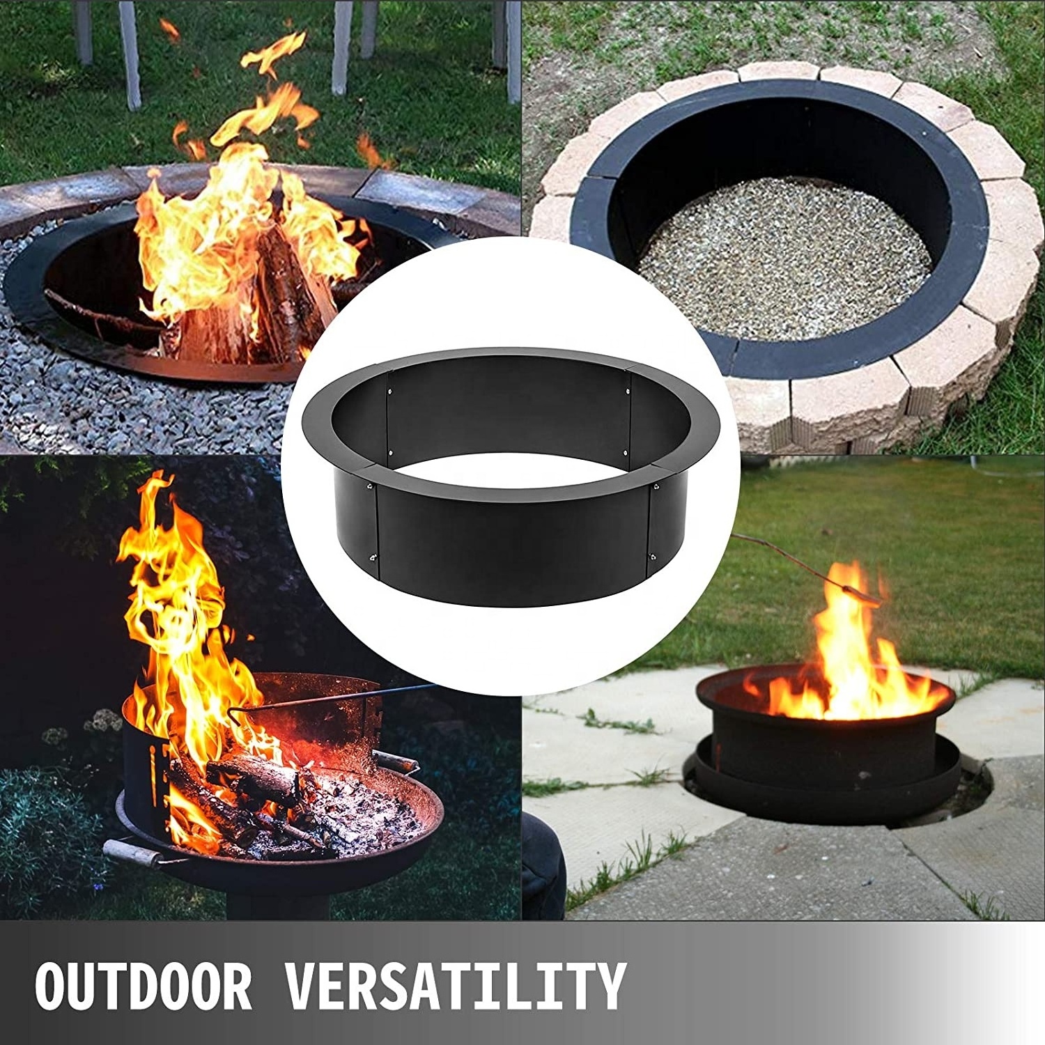 JH-Mech 33 inches outer Diameter Easy-Assembled OEM Outdoor Fire Pit Ring