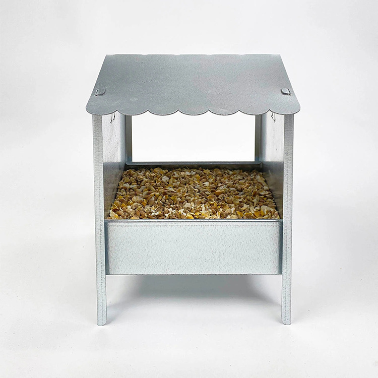 JH-Mech Poultry Feeders and Drinkers for Nigeria Chickens With Roof No Waste Galvanised Small Chicken Poultry Feeder