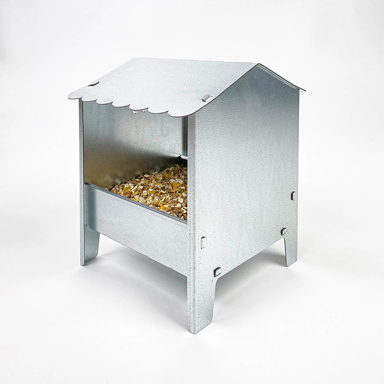 JH-Mech Poultry Feeders and Drinkers for Nigeria Chickens With Roof No Waste Galvanised Small Chicken Poultry Feeder