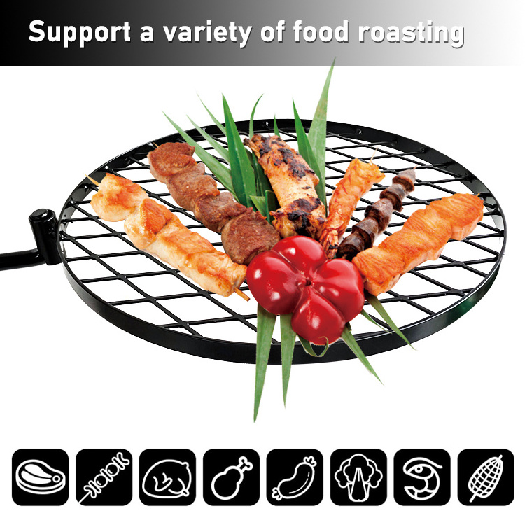 JH-Mech Mass Order Outdoor Camping Portable Rotatary Swivel Campfire Grill