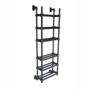 JH-Mech Shoe Storage Organizer for Home Tight Spaces Metal Wall Mounted Pipe Shoe and Boot Rack