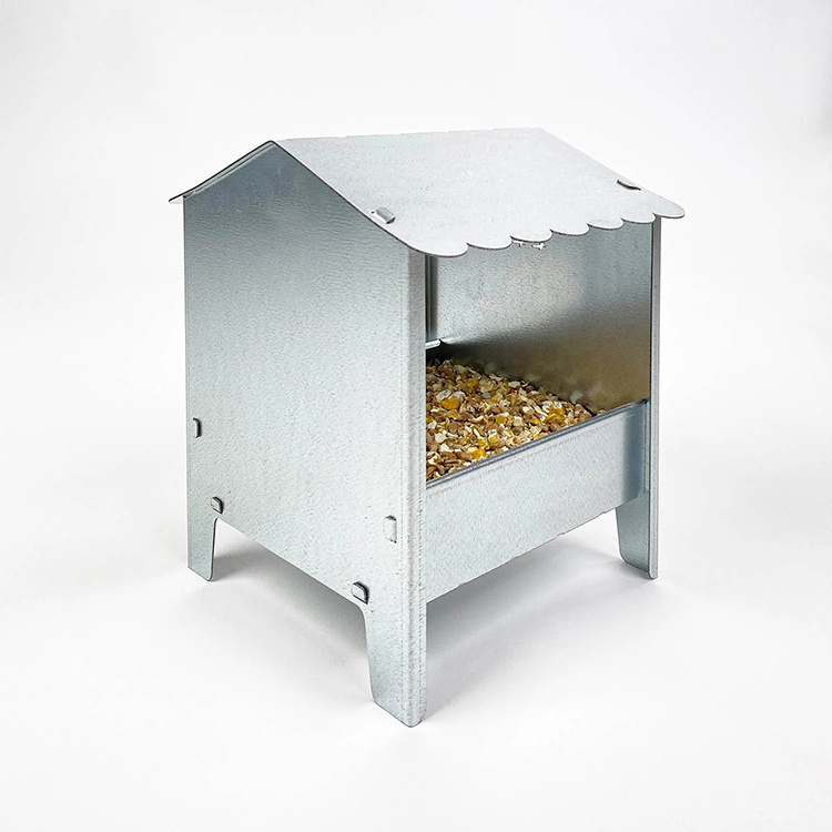 JH-Mech Poultry Feeders and Drinkers for Nigeria Chickens With Roof No Waste Galvanised Small Chicken Poultry Feeder