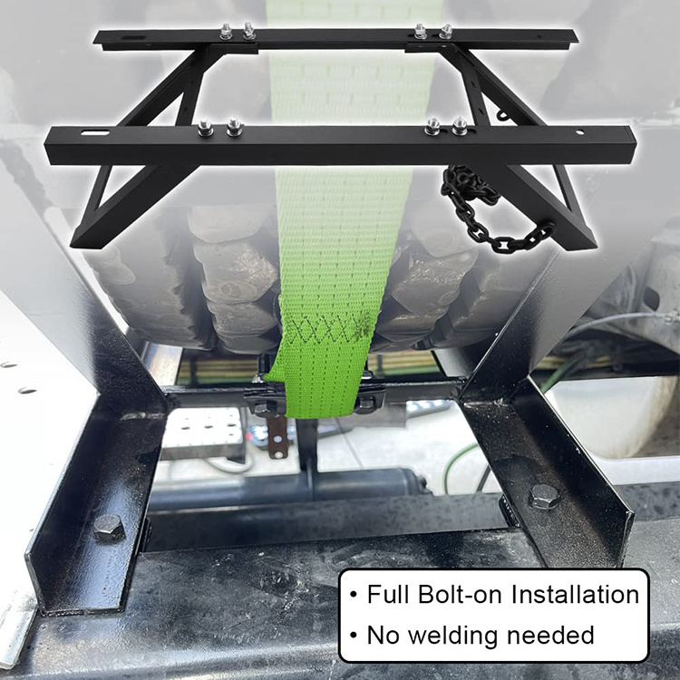 JH-Mech Easy To Install Stable Car Tire Racks With Chains For Spare Tyre Convenient  Adjustable Metal Semi Tire Display Rack