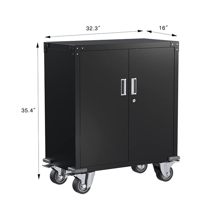 JH-Mech Garage Warehouse Assembly Required 3 Drawers Rolling Metal Storage Cabinet With Wheels