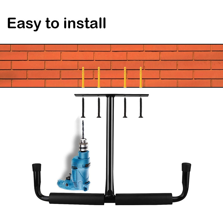 JH-Mech 2 Set Heavy Duty Ceiling Hanger Safe Racks Overhead Garage Storage Rack for Lumber Ladder Storage and Other Bulky Items