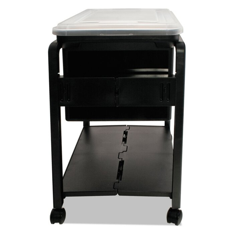 JH-Mech Folding Mobile File Cart with Lock and Wheels Hanging Files Folding Metal File Storage Cabinet